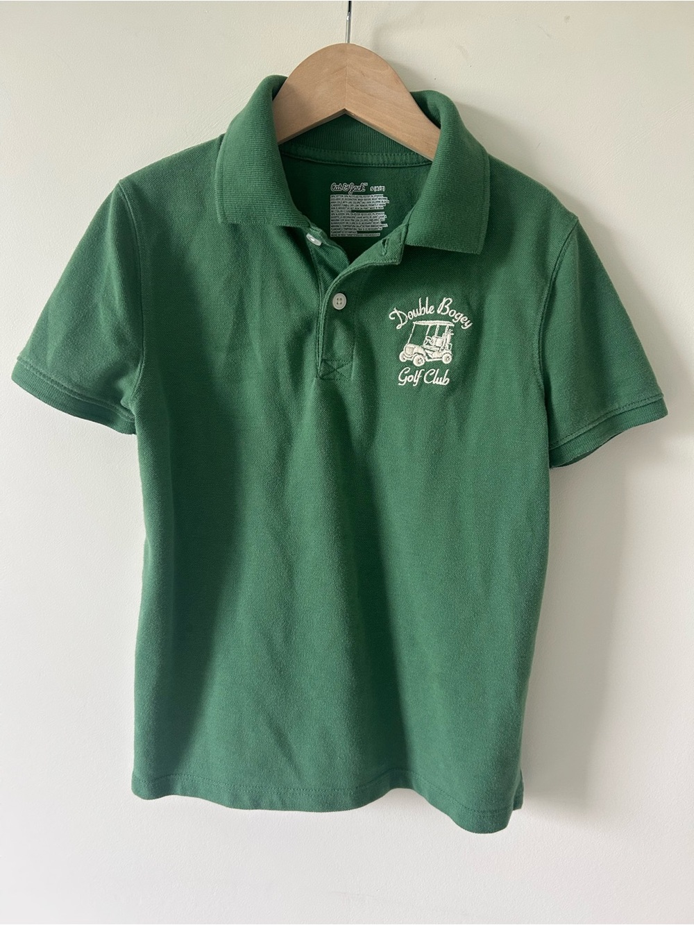 Cat & Jack Green Polo with Golf Club Embroidery